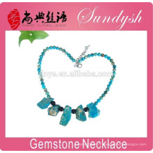 Sundysh Gemstone Jewelry, Bohemian Pink Natural Imperial Jasper Beaded Necklace Jewelry